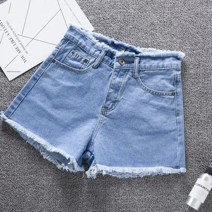 2026 New Summer Shorts Women Jeans High-waisted Denim Short Pants Female Rough-selvedge Outside Casual Sports Shorts Loose Jeans
