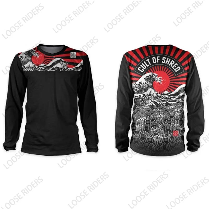 Mountain Bike Loose Rider Jersey Men's MTB Jersey Road Racing Bike Riding Shirt DH Motorcycle Clothing