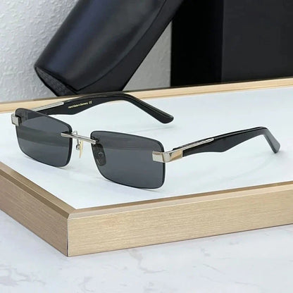 Designer Boundless Sunglasses THE ARTIST I Handmade in Germany Rectangle Alloy Acetate Luxury Top Quality UV400 Unisex with Case