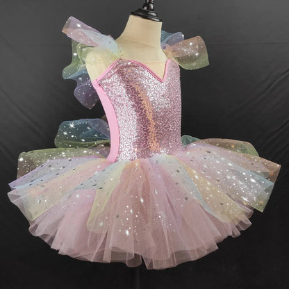 Summer Ballet Skirt Girl Dress Kids Outfit Vestidos Tutu Girls Dresses Dance Costume Baby Clothing Ballerine Children's Day
