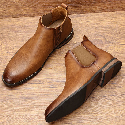 Size 7~13 Men Chelsea Boots  Ankle Boots soft leather Men Boots