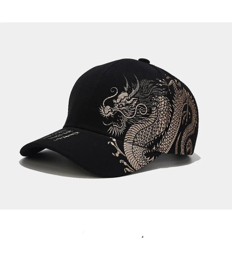 Chinese Style Dragon Pattern Baseball Hat For Men And Women, Versatile National Tide Cap, Hip Hop Hip Hop Skateboarding, Cool