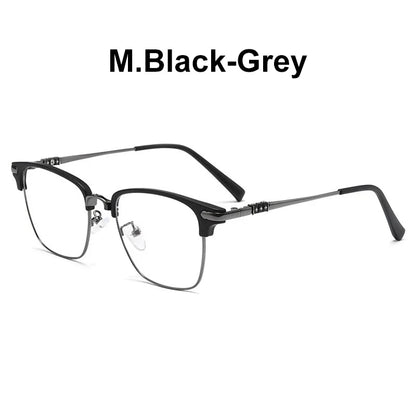 Classic Men's Square Frames Personalized Business Blue Light Blocking Can Be Customized Reading Glasses Myopic K002