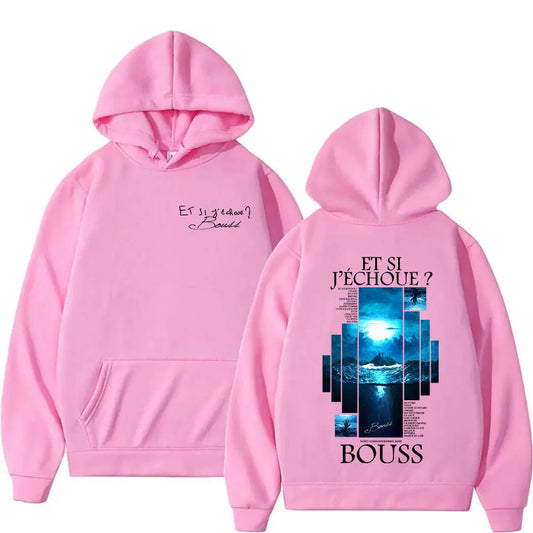 Rapper BOUSS ET SI J'ECHOUE ?   Tour 2025 Hoodie Men's Women Hip Hop Long Sleeve Fashion Oversized Sweatshirts Fleece Streetwear