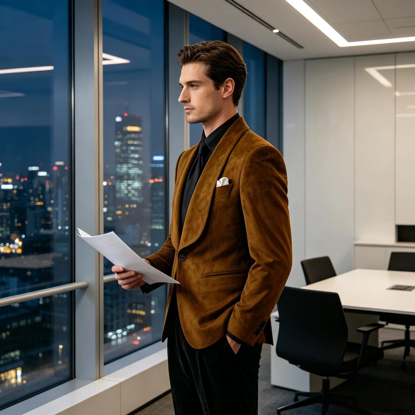 Men Suede Shawl Lapel Tuxedo Blazer Slim Fit One Button Formal Suit Jacket For Wedding Party Dinner Occasions