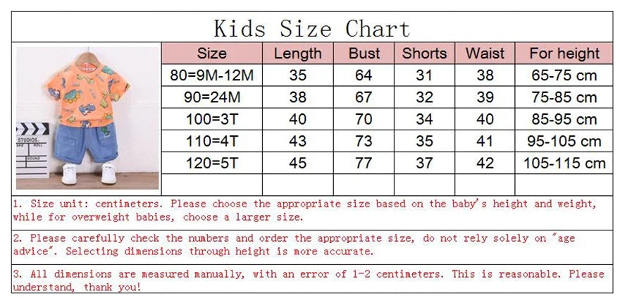 Summer Toddler Clothes Suit Full Print Dinosaur Pattern Short Sleeved Tshirt&shorts Set For Outdwear Tracksuit Boys Clothes Suit