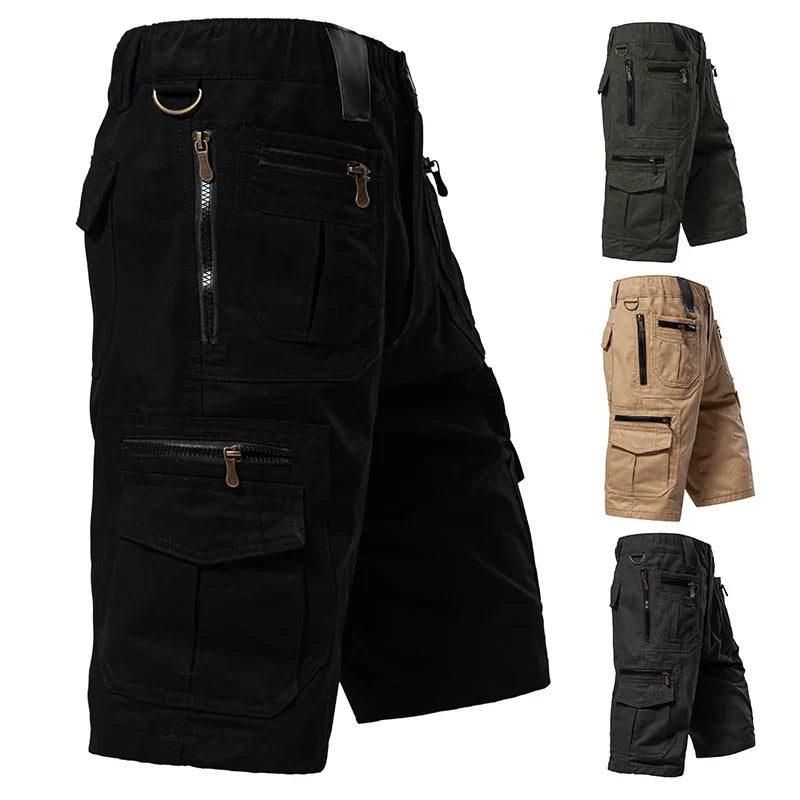 Men's Large Size Loose Casual Shorts Fashion Trendy Versatile Cotton Shorts Elastic Waist Summer Work Shorts
