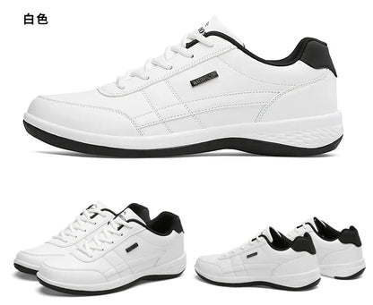 New Men Shoes Casual Shoes Leather Lace-Up Casual Sports Shoes Outdoor Wear-Resistant Vulcanized Shoes High-Quality Men Shoes