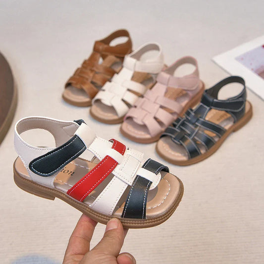Kids Summer Sandals for Boys Girls Unisex Fashion Open Toes All Match Size 21-30 Children Beach Shoes Anti-skid Breathable Soft