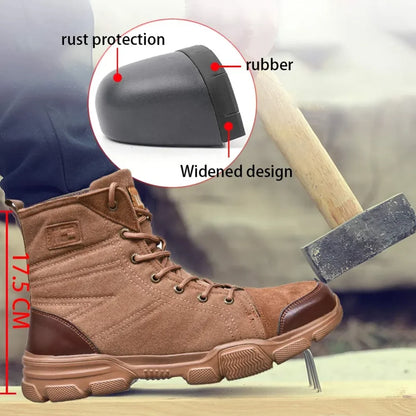 Customizable Steel Toe Boots for Men Work Boots Indestructible Work Shoes Desert Safety Boots Safety Shoes