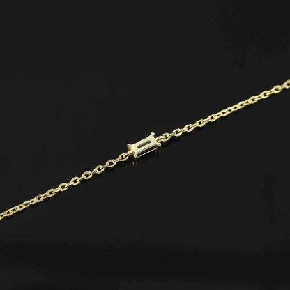Trendy A Moissanite Bracelets for Women Letter Charm Adjustable Chain 100% 925 Sterling Silver Wedding Fine Jewelry Gifts