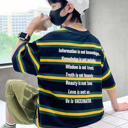 Stripe Outdoor Clothes for Children Tracksuit Boy 7 14 Years Clothing Boys Outfit Set 10 Children's Suit Boy's Child Summer Sets