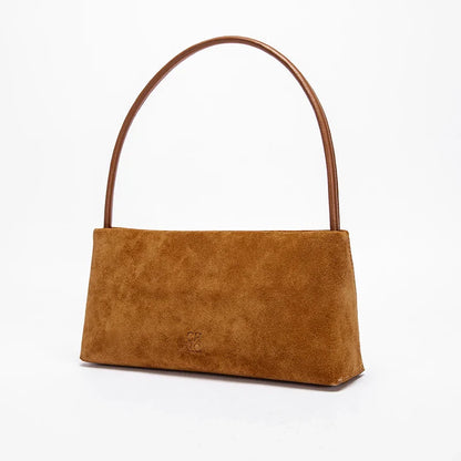 Solid Simple Classic Style Velvet Underarm Bag Elegant Fashion Design Seasonal New French Vintage Shoulder Bag