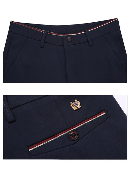 Black Suit Pants for Men Spring and Autumn Stretchy and Non-Ironing Office Trousers Slim Fit Formal Pants for Men Dress Pants