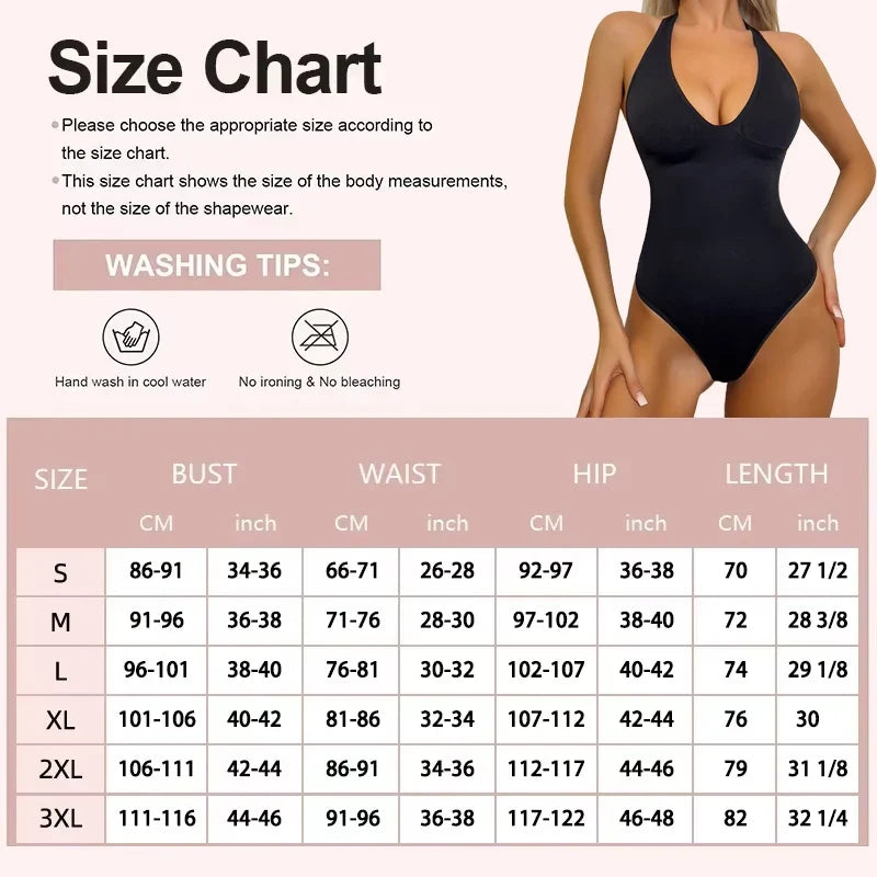 Slimming Underwear Bodysuits Tummy Reducing  Waist Trainer Shapewear Sexy Deep V Halter Top Two Ways To Wear