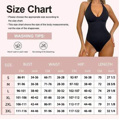 Slimming Underwear Bodysuits Tummy Reducing  Waist Trainer Shapewear Sexy Deep V Halter Top Two Ways To Wear