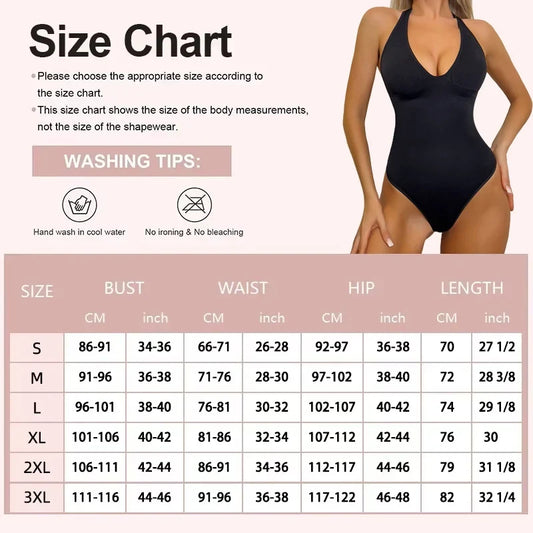 Slimming Underwear Bodysuits Tummy Reducing  Waist Trainer Shapewear Sexy Deep V Halter Top Two Ways To Wear