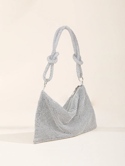 Women Shiny Rhinestones Shoulder Bag  Clutch Elegant Party Wedding Purses Handbag Ladies Fashion Evening Clutch B