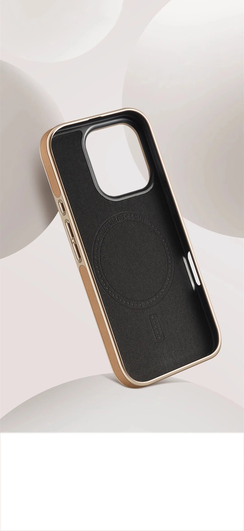 Premium Plating Frame Business Leather Magnetic Case for iPhone 17 16 15 14 13 Pro Max  Plus 17Air For Magsafe Shockproof Cover