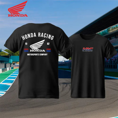Motorcycle Racing Men's Summer T-shirt Breathable Cotton Short Sleeve Sports Top for Urban Riders and Outdoor Bikers
