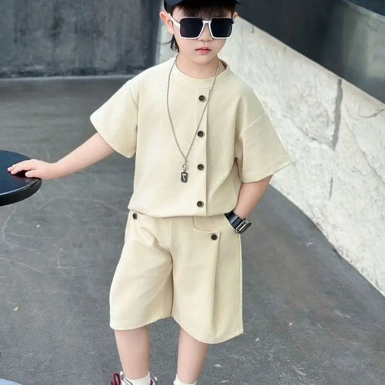 Summer Shirts Fashion Children 8 To 14 Years Casual Clothes 4 Clothing Toddler Boy Boys 7 Kids Set Boy's Suit Child Outfit Boys'