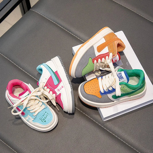 New Children Casual Shoes Four Seasons Kids Single Sneaker Mandarin Ducks Basketball Sports Shoes Boys Girls Sneaker Board Shoes