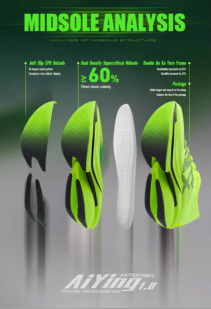 Professional Running Shoes Full Length Carbon Plate Marathon Casual Running Shoes for Men and Women 095