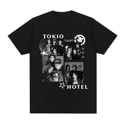Rock Band Tokio Hotel Kaulitz Graphic Print T Shirt Fashion Punk Short Sleeve  Casual Hip op Streetwear Plus Size T Shirt Women