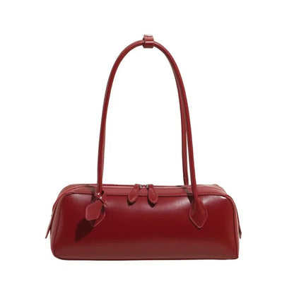 Vintage Long Shoulder Bag Women Shoulder Bag Luxury Cowhide Ladies Handbag Female Commuter Shopping Underarm Bag