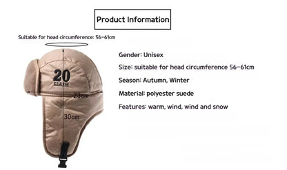 Men Winter Bomber Hat With Goggles Outdoor Motorcycle Windproof Warm Faux Fur Pilot Earflap Hat Leather Thermal Ushanka