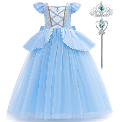 Girl Dresses Princess Cosplay Dress Up Costumes Carnival Party Princess Costumes Kids Birthday Dresses Party Dresses For Girls