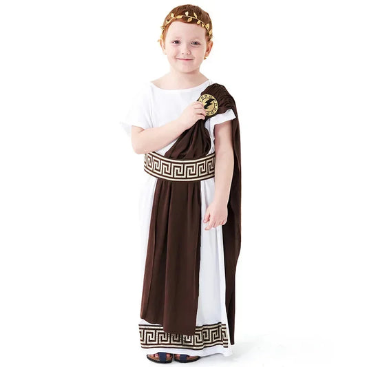 Ancient Greek Myth Child Kids Gods of Sea Poseidon Costume for Boys Carnival Halloween Week Fancy