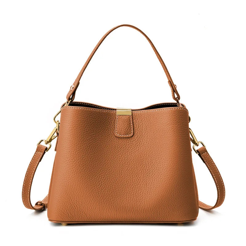 Genuine Leather Women's Bag Luxury Designer Shoulder Bag Large Capacity Cowhide Handbags High Quality Women Crossbody Bags
