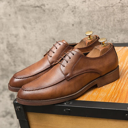 Spring Autumn New Men's Genuine Leather Casual Shoes Outdoor Work Shoes Office Dress Shoes Men's Wedding Shoes Free Delivery