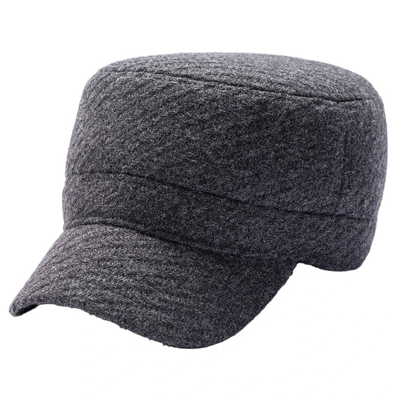 Winter Bomber Hat with Visor Warm Earflaps Hat Warm Lined Baseball Cap Trapper Hunting Hats Oversize Cadet Hat for Big Head Men