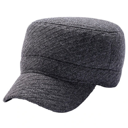Winter Bomber Hat with Visor Warm Earflaps Hat Warm Lined Baseball Cap Trapper Hunting Hats Oversize Cadet Hat for Big Head Men