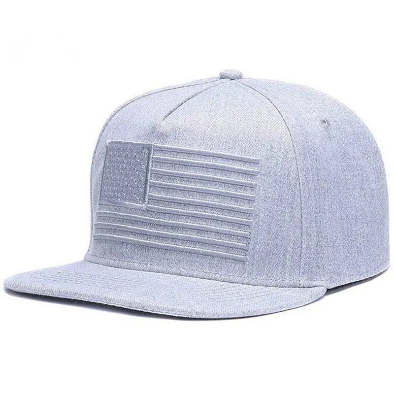 American Flag Embroidery Hip-hop Hats Outdoor Adjustable Casual Baseball Caps Sunscreen Hat