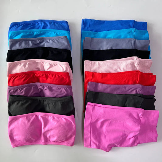 2 Pieces Yoga Set Women Backless Bandeau Sports Bra Scrunch Shorts Yoga Clothing Workout Clothes Outfits Sets Gym Set