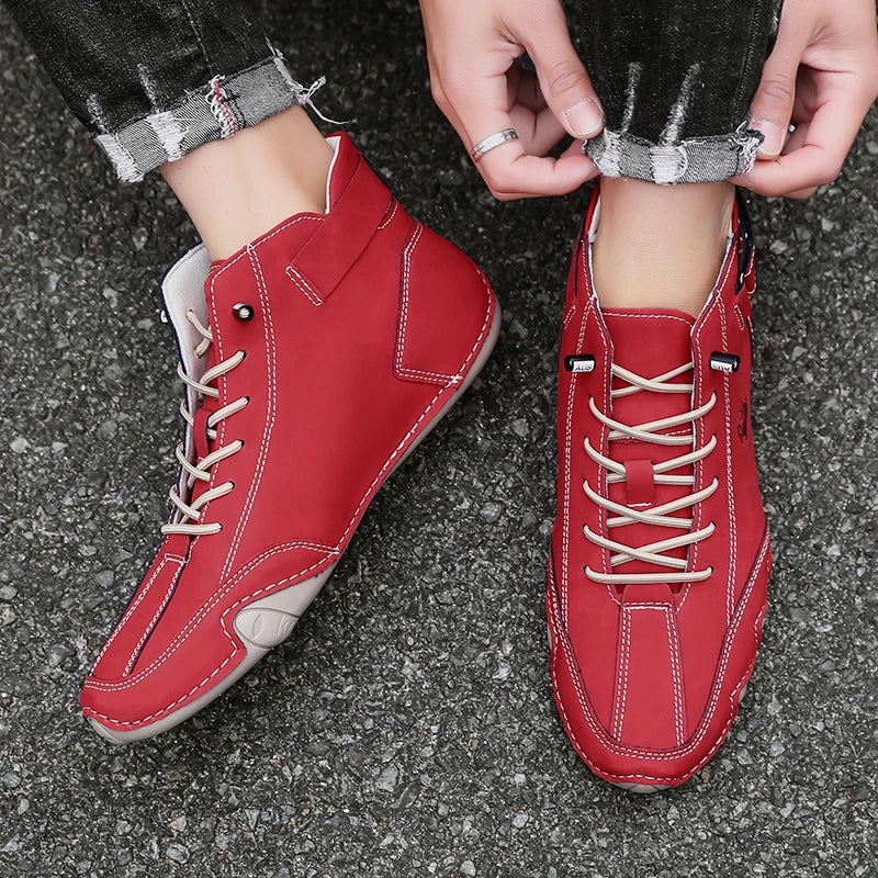 Outdoor Hiking Shoes with Wear-resistant High Top Design Sports Shoes with Comfortable Foot Feel Casual Life 2025 White Boots