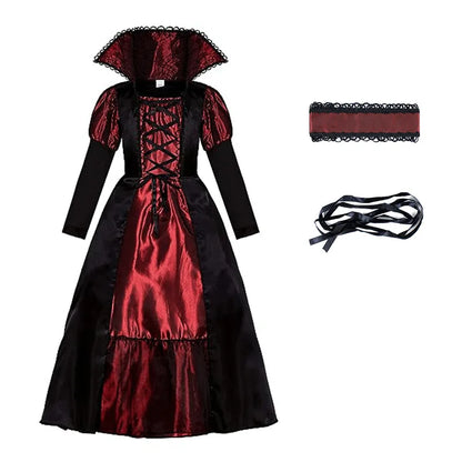 European and American Vintage Ball Gown Princess The Middle Age Upper Class Frock Girls Halloween Vampire Cosplay Costume Dress