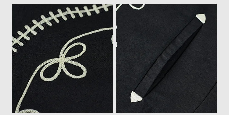 Non Stock Bolero Men's Rockabilly Jacket in Black Vintage-Inspired Western Embroidery Outerwear