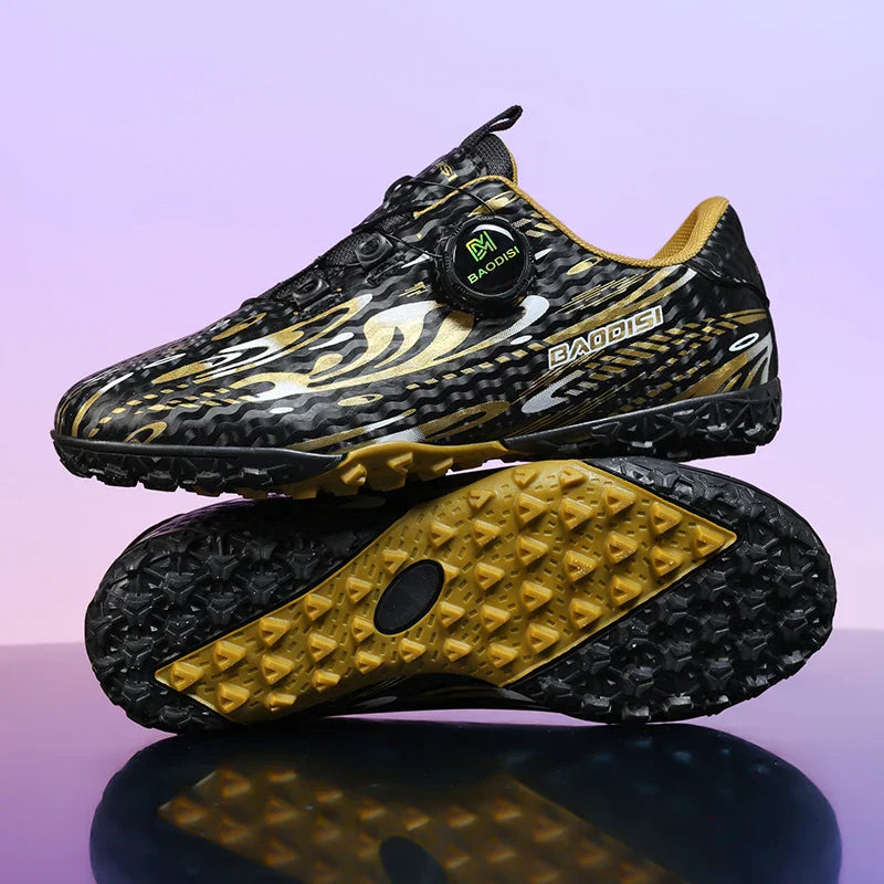 Kids Soccer Cleats Football Shoes Studs Non Slip Breathable Lightweight Training Sports Boys Girls Children Football Match Boots