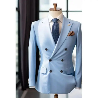 XS-6XL Wedding Men Suits Blazer Bridegroom Business Groom Wear Tuxedo Jacket Formal Party Double Breasted Peak Lapel One Coat