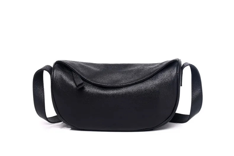 High Quality Genuine Leather Crossbody Luxury Handbag for Women, Large Capacity Shoulder Bag, Cowhide Retro Fashion Saddle Bag