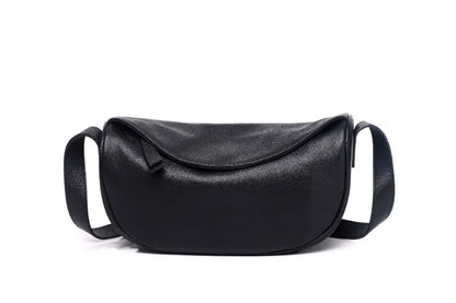 High Quality Genuine Leather Crossbody Luxury Handbag for Women, Large Capacity Shoulder Bag, Cowhide Retro Fashion Saddle Bag