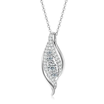 Multi-size Moissanite Pendant Necklace Chains for Women 925 Sterling Silver Wedding Fine Jewelry Gifts with Certificate