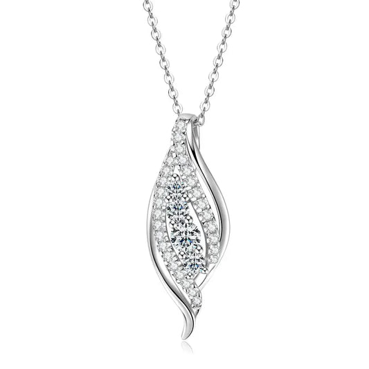 Multi-size Moissanite Pendant Necklace Chains for Women 925 Sterling Silver Wedding Fine Jewelry Gifts with Certificate