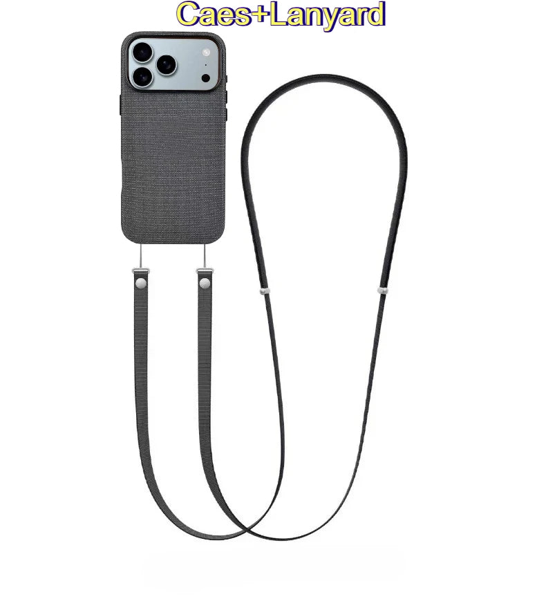 جراب For Official Original For MagSafe Techwoven مع حزام مغناطيسي منسوج لهاتف IPhone 17 Pro Max غطاء شحن لاسلكي