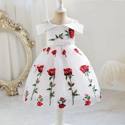 Summer Flower Girl Dresses for Weddings Formal Party Dress for Kids Girl Sleeveless Children Girls Party Dress 3-10 Years