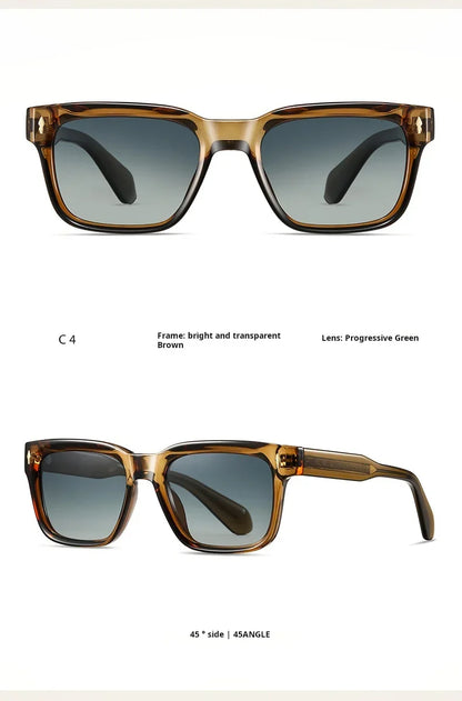 New Retro Square Polarized Men and Women Sunglasses Fashion Trend Big Size Driving Travel UV Protective Glasses